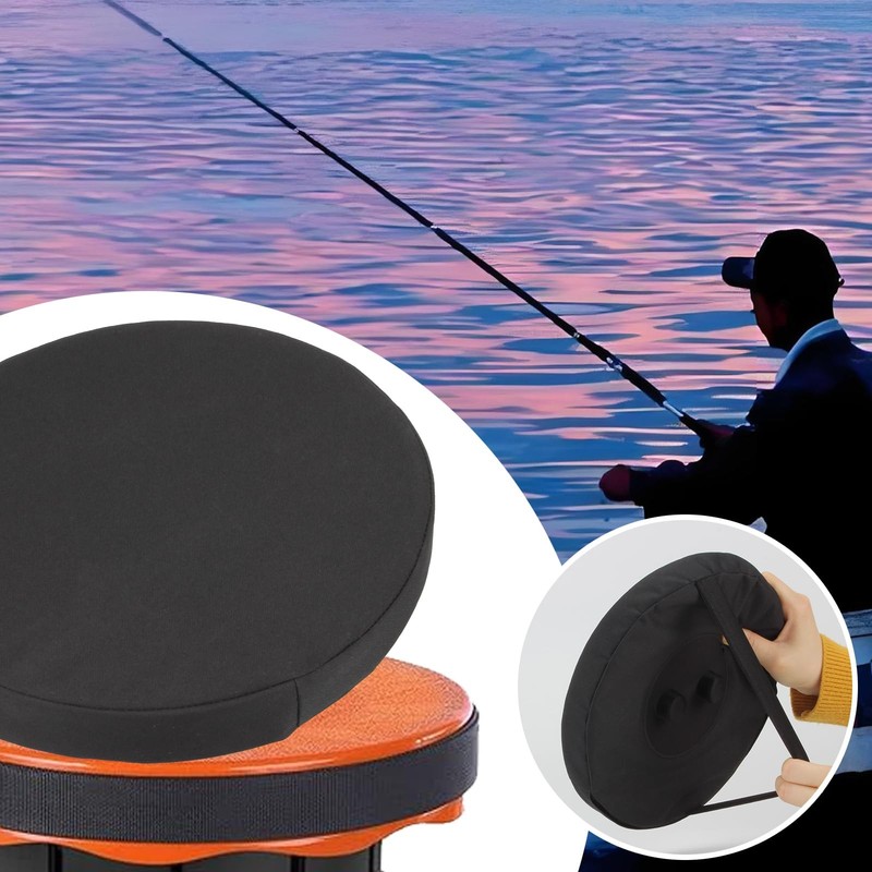 DIICCYO Telescopic Stool Cushion with Memory Foam, 9.8 x x 1.2, Black gallery