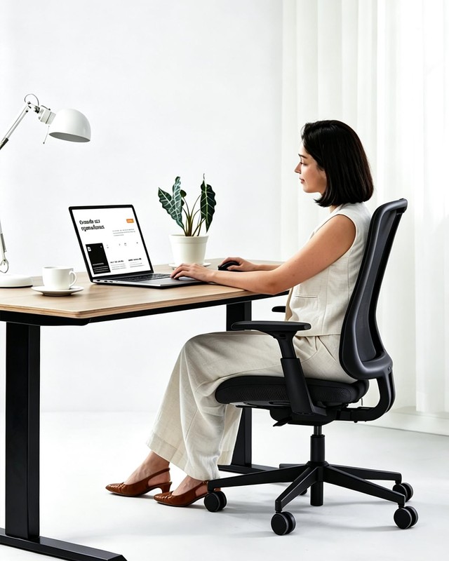 Ergonomic Office Chair – Flexer Mesh Couputer Chair for Women, Foam Sliding S…