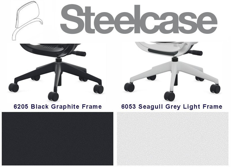 New Steelcase Series 1 Office Chair Seagull Frame & Back Sea Salt Billard Fabric gallery