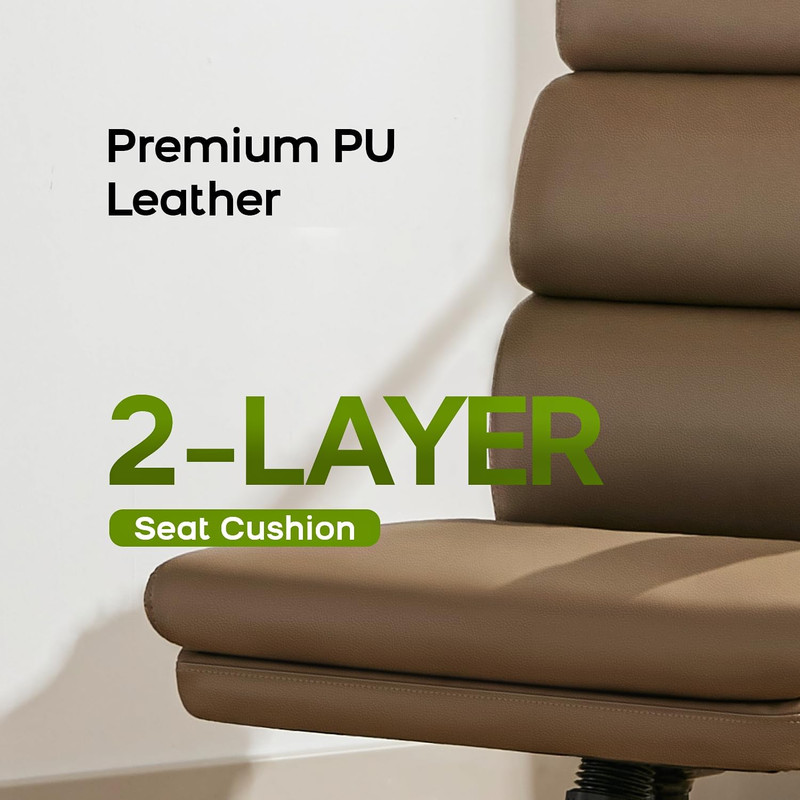 Office Chair Adjustable Desk Chair Mid Back Executive Comfortable Bonded Leather gallery