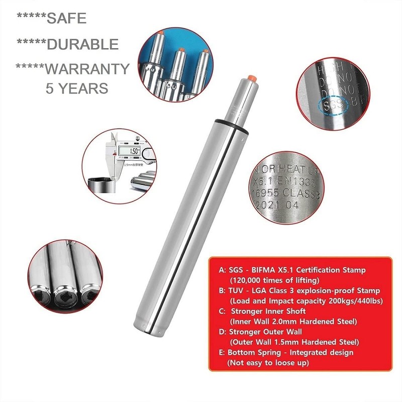Drafting Stool Bar Gas Lift Cylinder Replacement Part Tall Heavy Duty Hydraulic gallery