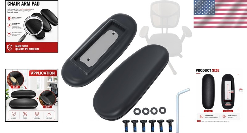 Set of 2 Office Chair Arm Rest Replacement Pads gallery