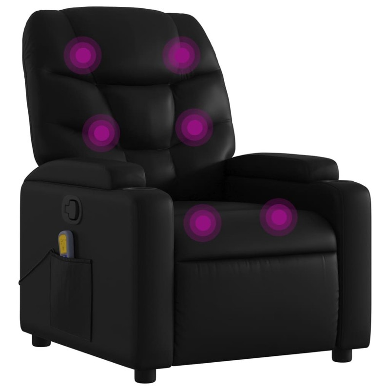 Massage Recliner Chair Reclining Armchair for Elderly Faux Leather vidaXL gallery