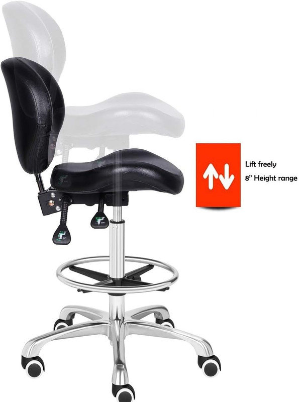 Adjustable Stool Drafting Chairs: Tall Office Chair for Standing Desk with Backr gallery