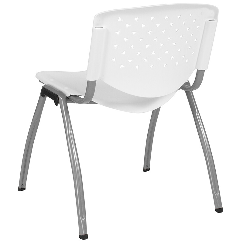 Heavy Duty White Plastic Stack Office Chair - Waiting Room Chair - Guest Chair gallery