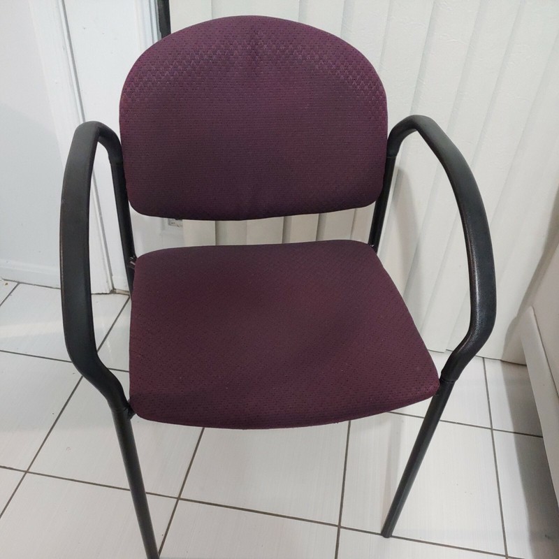 Eckadams Waiting Room/ Office Heavy Duty Padded Steel Chairs Purple Local pickup