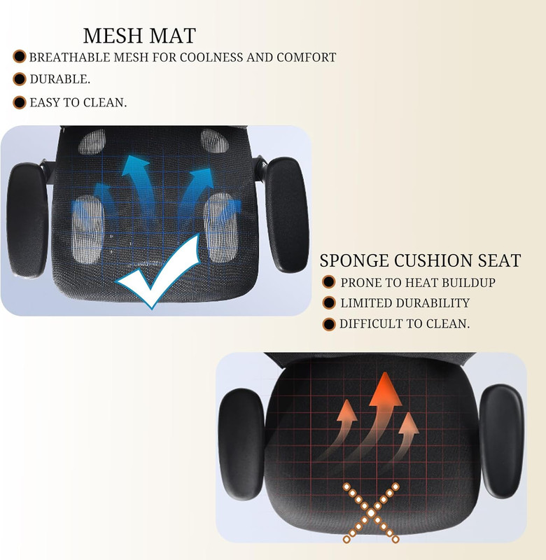 Ergonomic Mesh Office Chair with Lumbar Support - Adjustable Seat Height, Flip-U gallery
