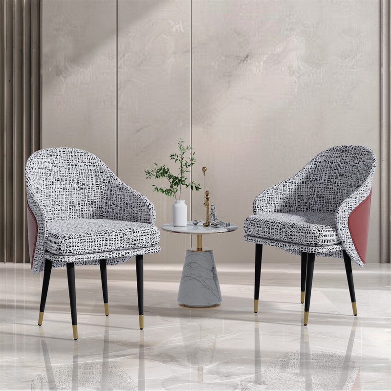 2PCS Dining Chairs Premium Sponge Embracing Backrest Restaurant Kitchen Chairs