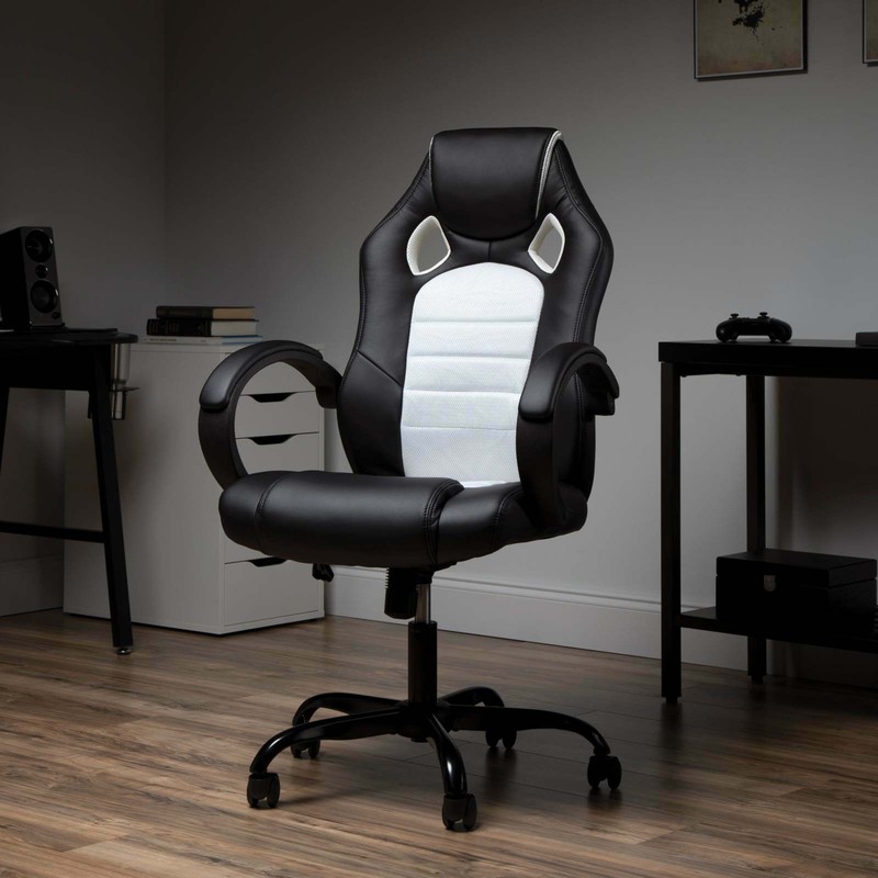 Essentials High-Back Racing Style Gaming Chair with Padded Arms by OFM gallery