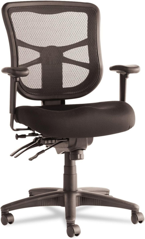 Elusion Series Mesh Mid-Back Multifunction Chair, Black
