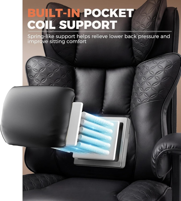 Big and Tall Office Chair Wide Ergonomic Gaming Chair with Deluxe Embossing Desi gallery