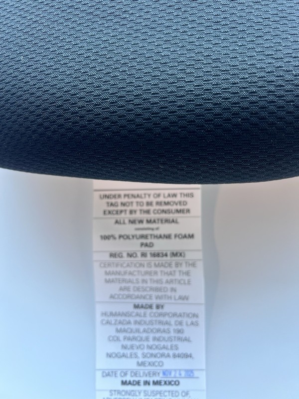 Humanscale Freedom Chair Replacement Seat Cushion Cords 4 Black- Gel Seat- New gallery