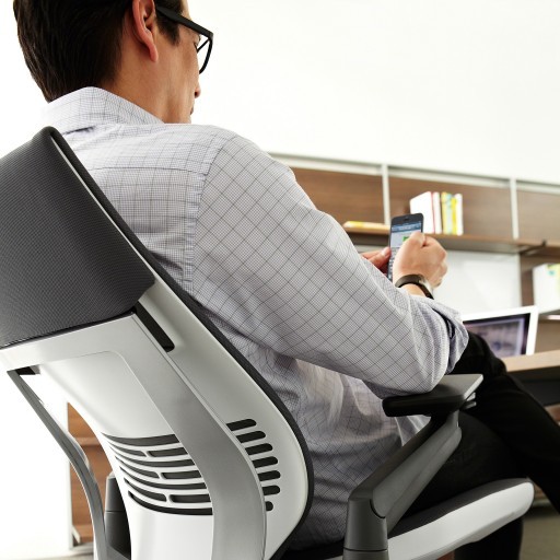Steelcase Gesture Office Chair Light/Light Cogent Connect Wrap Licorice Fabric gallery