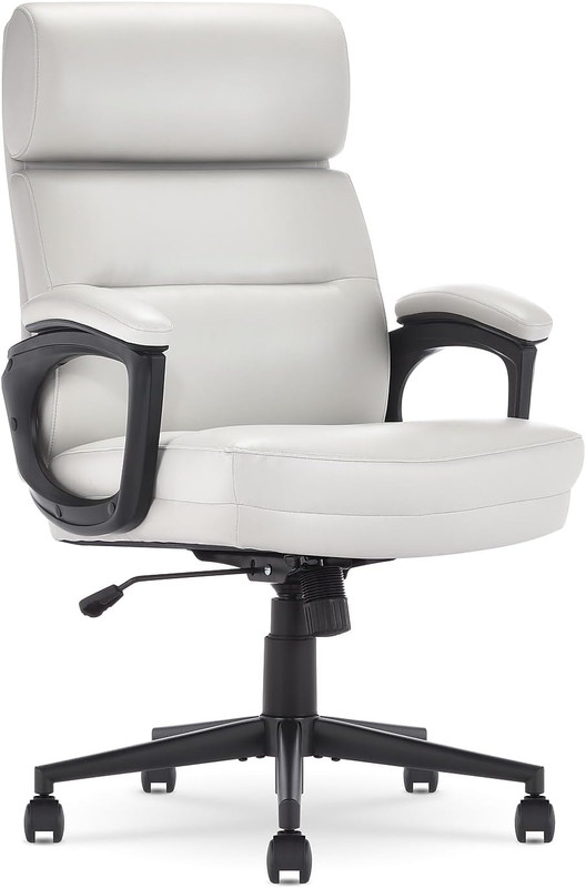 ™ Classic Executive Office Chair, Ergonomic and Channel-Tufted Mid-Back Design,