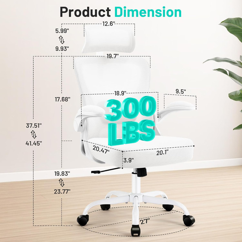 Office Chair - Ergonomic Desk Chair Breathable Mesh Chair with 2D Headrest & Adj gallery