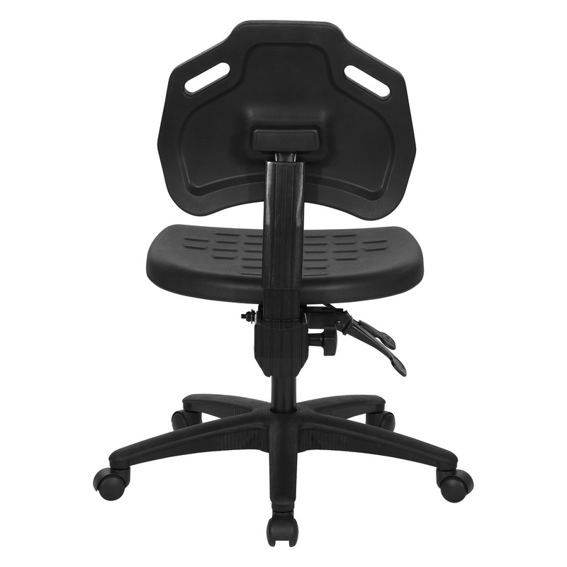 Black Self Skinned Urethane Task Chair Seat with Tilt Back Angel Adjustable gallery