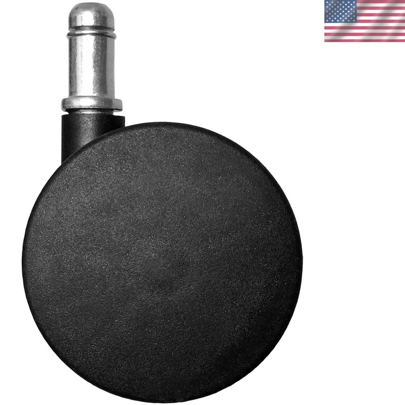 Aeron-Compatible 2.5-Inch Carpet Casters – Easy Push-In Installation, Set of 5