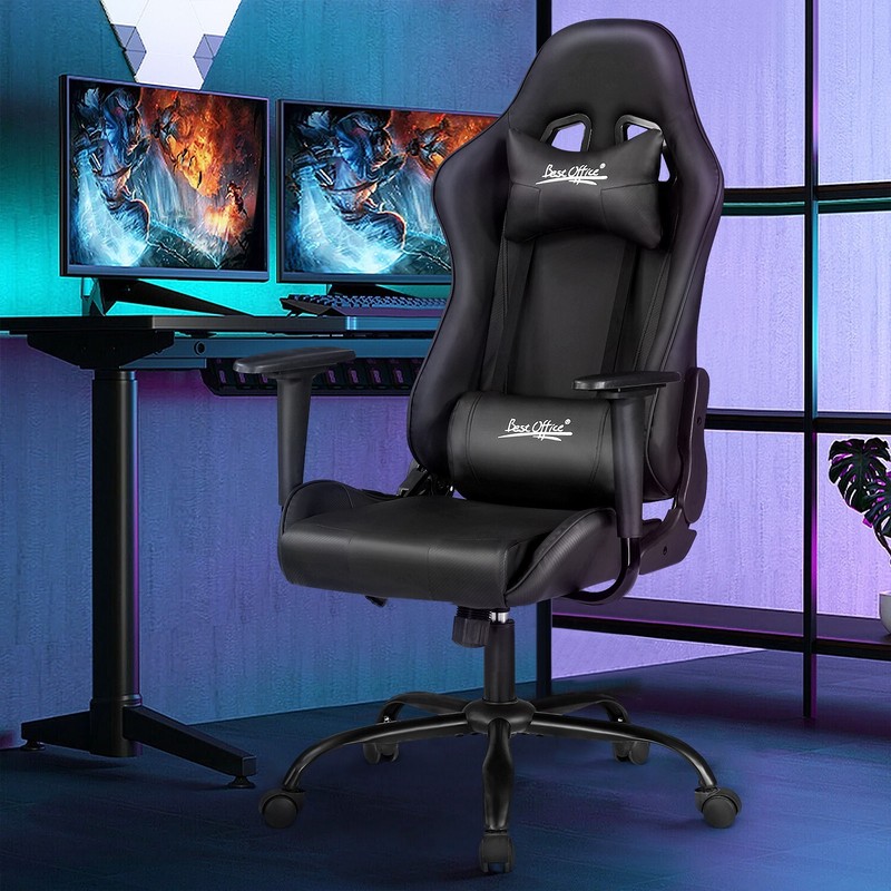Gaming Chair Office Chair Desk Chair with Lumbar Support Headrest Armrest Task gallery