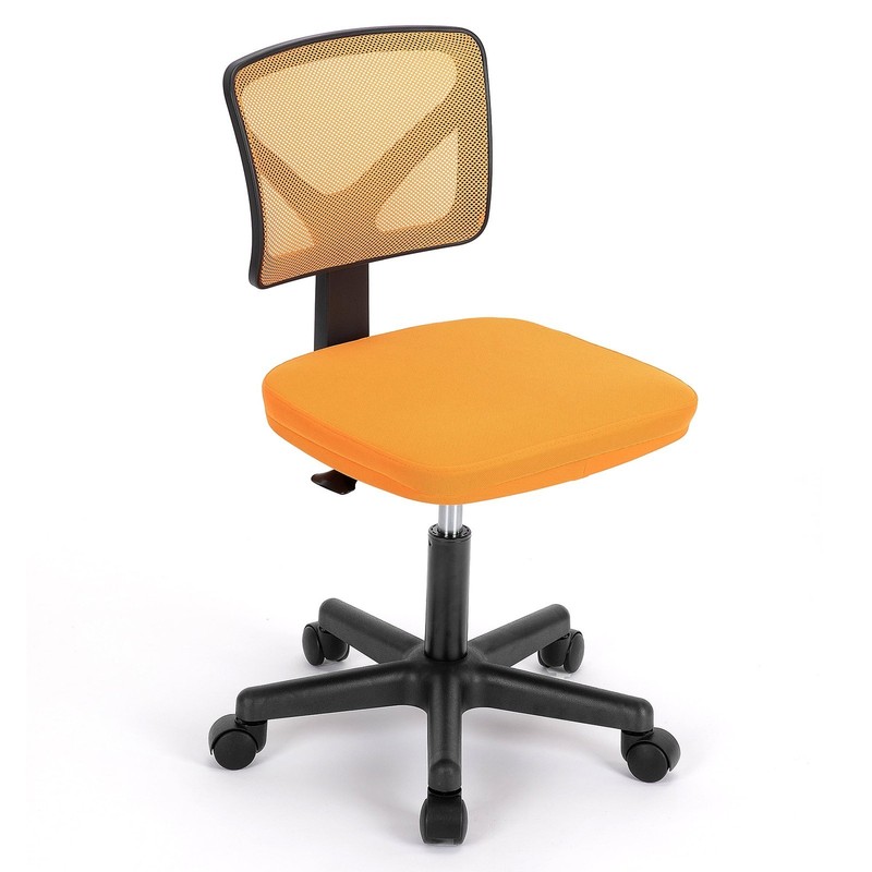Mesh Task Chair W/ Padded Seat Home Office Orange