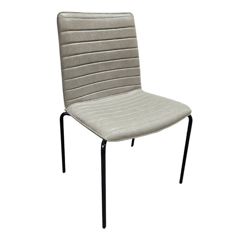 Andreu World Flex Chair Dining Chair in Taupe Leather