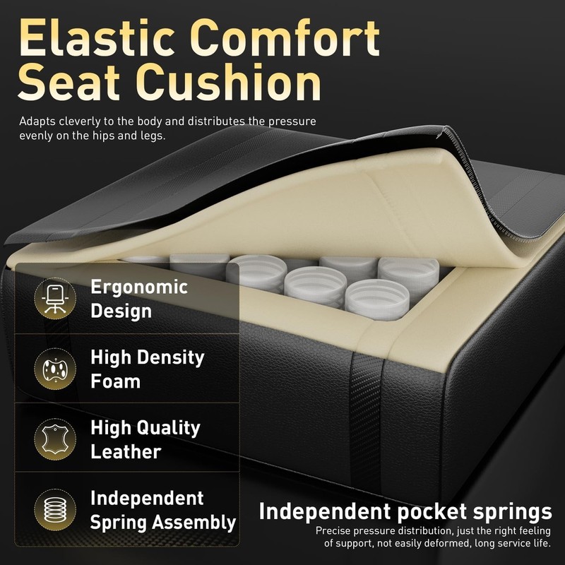 Massage Gaming Chair with Footrest, Computer Chair with Headrest, Gamer Chair gallery
