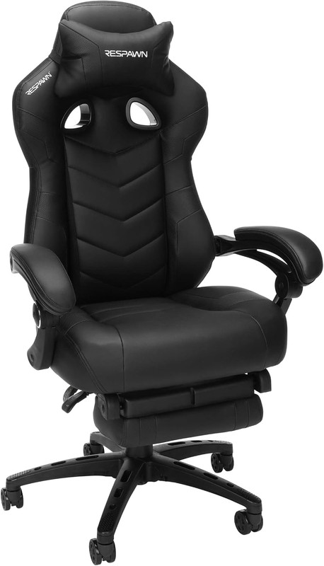 110 Pro Ergonomic Gaming Chair with Footrest for Adults - Comfortable Office Gam gallery
