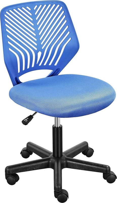 Students Desk Chair Low-Back Armless Study Chair Cute W/ Lumbar Support