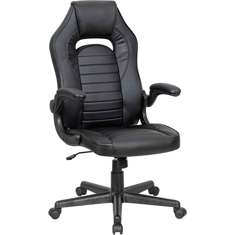 Racing/Gaming Chair Mid Back Synthetic Leather Black