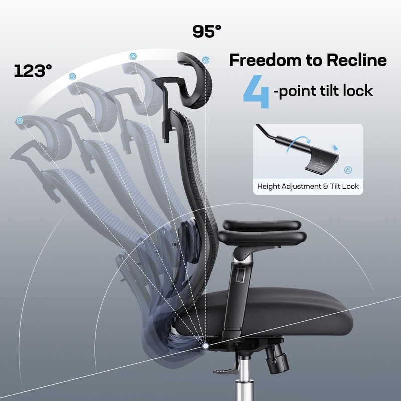 Ergonomic Office Chair with 6D Armrests, Ergonomic Chair with 3D Adjustable H... gallery