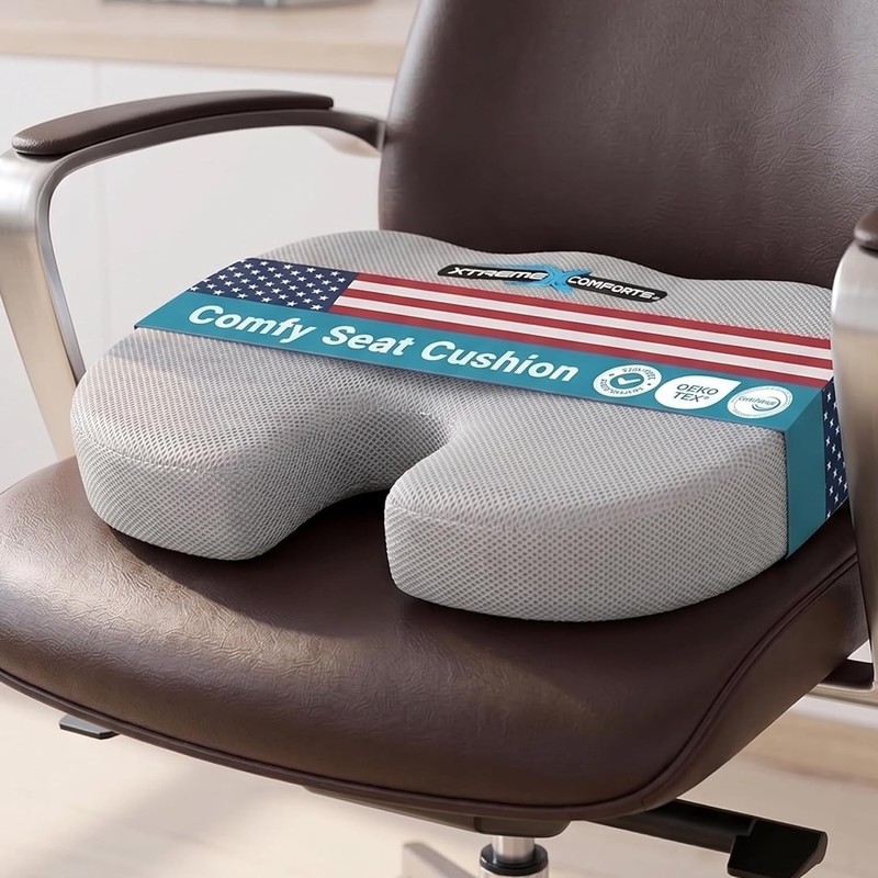 Versatile Memory Foam Seat Cushion - Ideal for Office, Car, and Wheelchair Use gallery