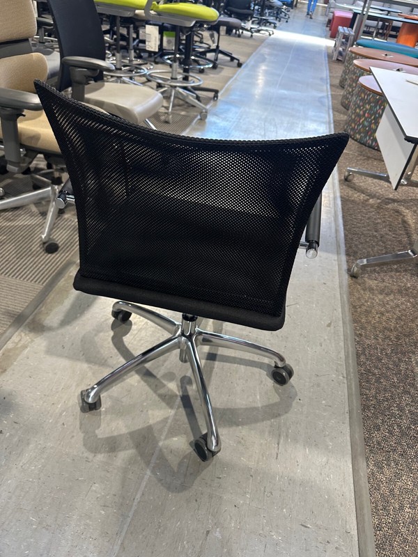 Chair by Dauphin W/ Black Fabric Seat and Mesh Back gallery