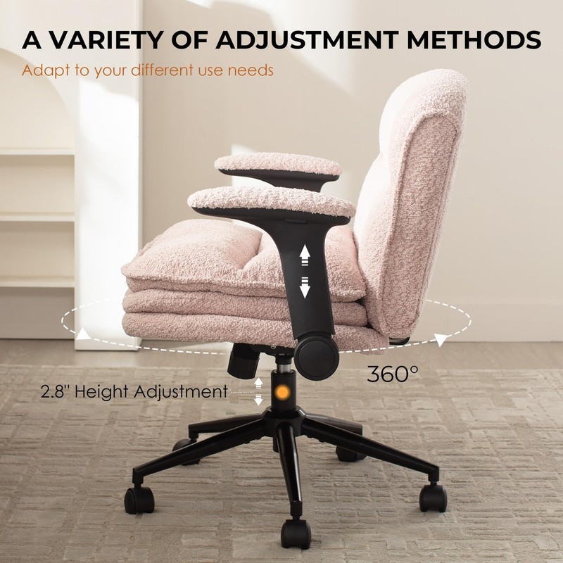 Criss Cross Chair with Adjustable Flip-up Arms and Wheels, Comfort Ergonomic ... gallery