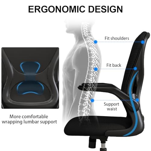 Sytas Ergonomic Desk Chair with Padded Flip up Arms and - Scratch & Dent gallery
