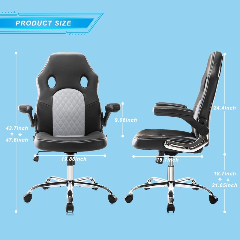 Gaming Chair Ergonomic Office Chair PU Leather Computer Chair High Back Desk Cha gallery