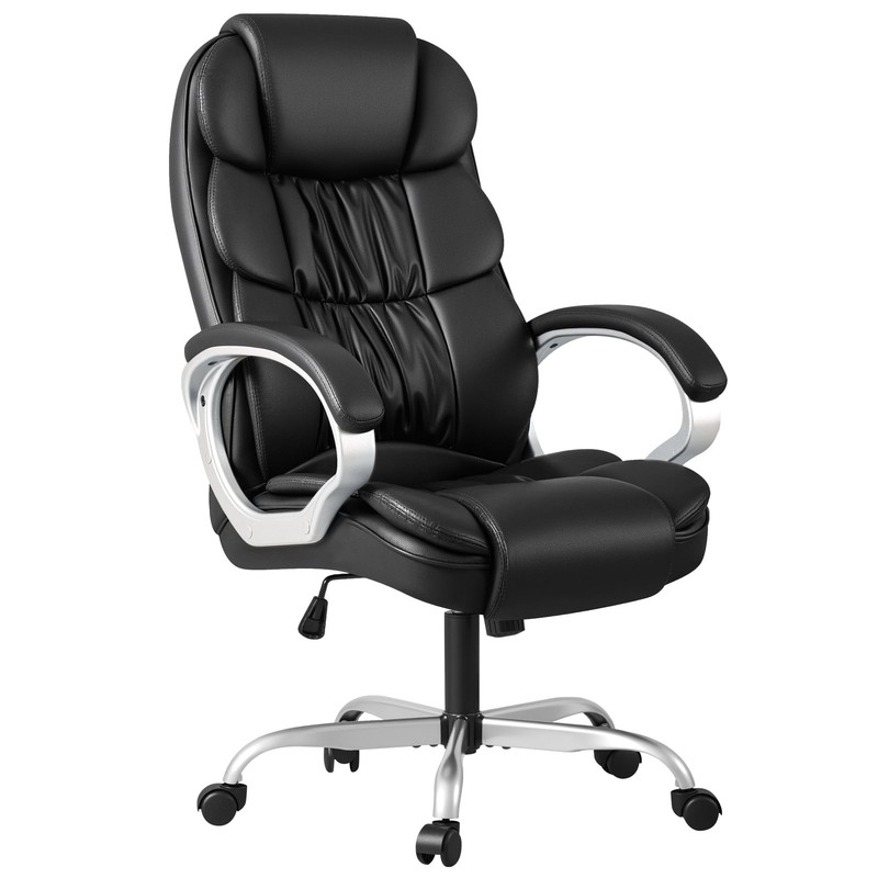 LUJO Comoda Escritorio De Oficina Ergonomico EJECUTIVO Silla Giratoria Cuero PU