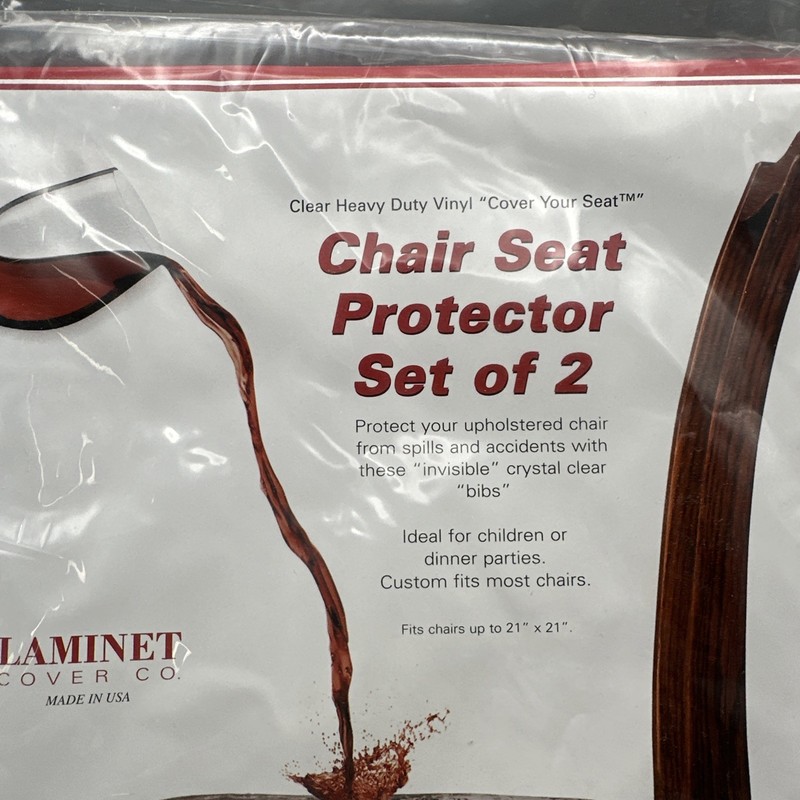 LAMINET Vinyl Chair Protectors, Clear, 26X253/4-Inch, Fits Chairs up to Clear gallery