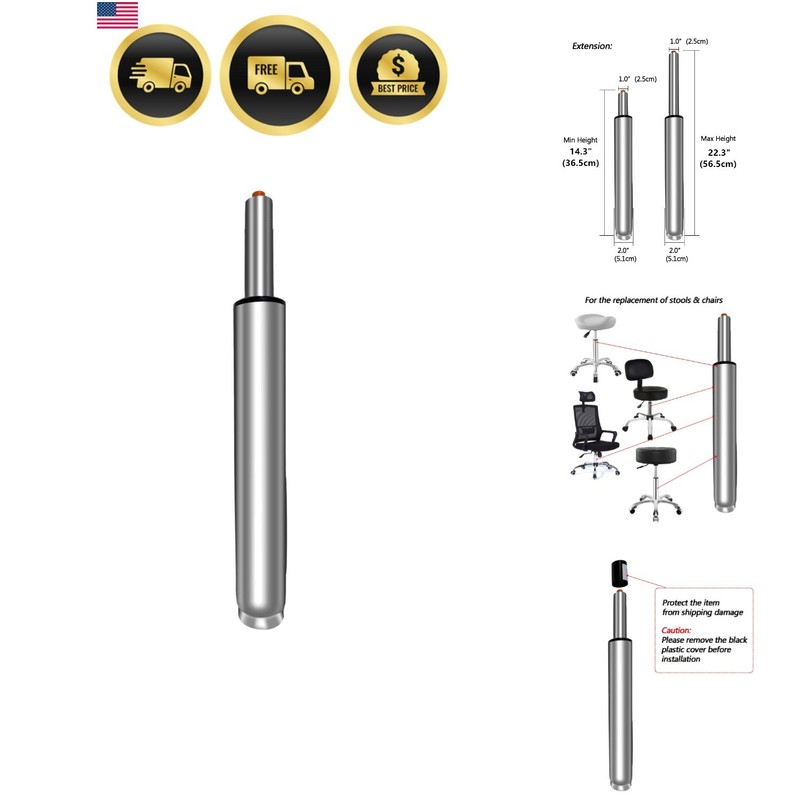 14″ to 22″ Long Adjustable Gas Lift Cylinder Tube for Office Chair Stool Repl…