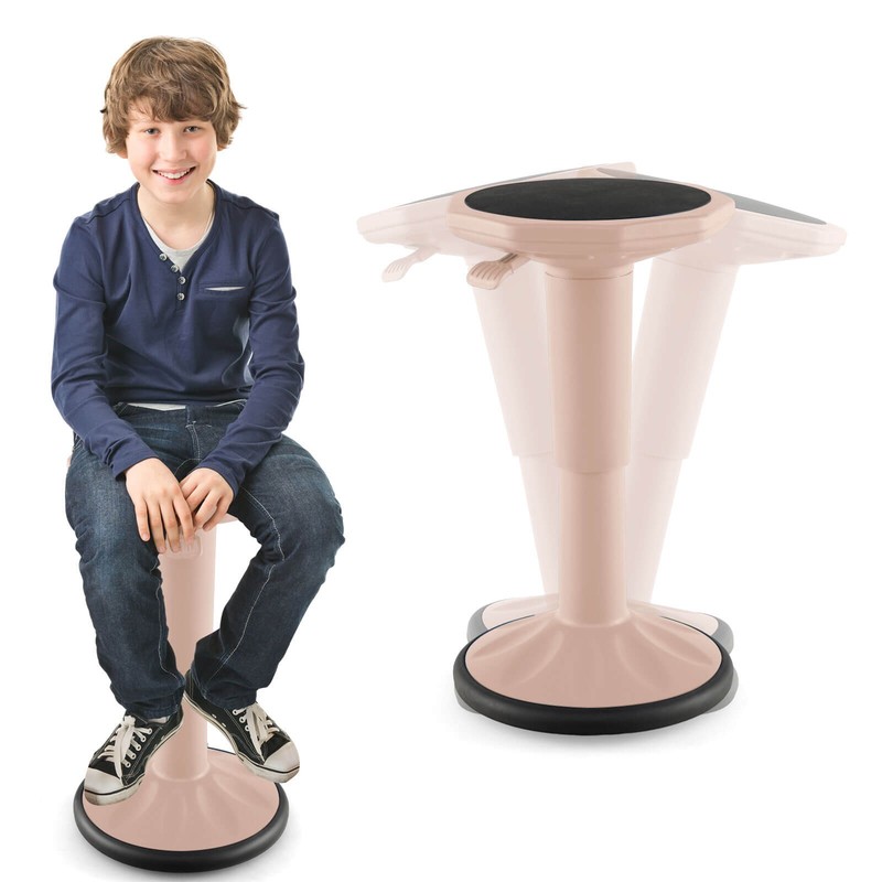 Kids Active Motion Stool Ergonomic Wobble Chair w/ Adjustable Height Pink
