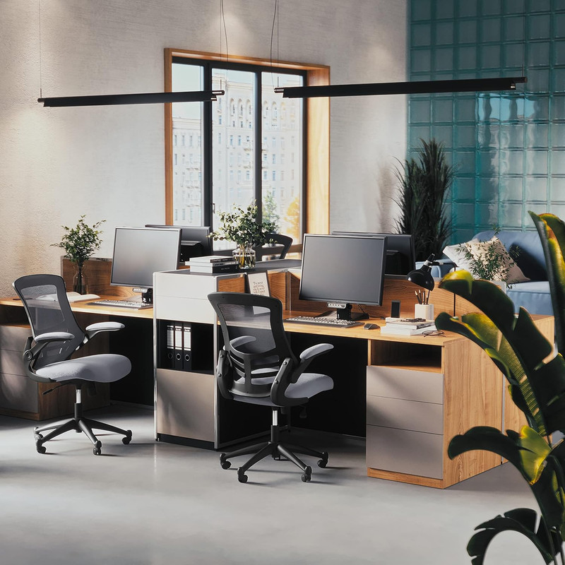 Kelista Office Chair, Ergonomic, Mid-Back, Dark Gray Mesh with Swivel gallery