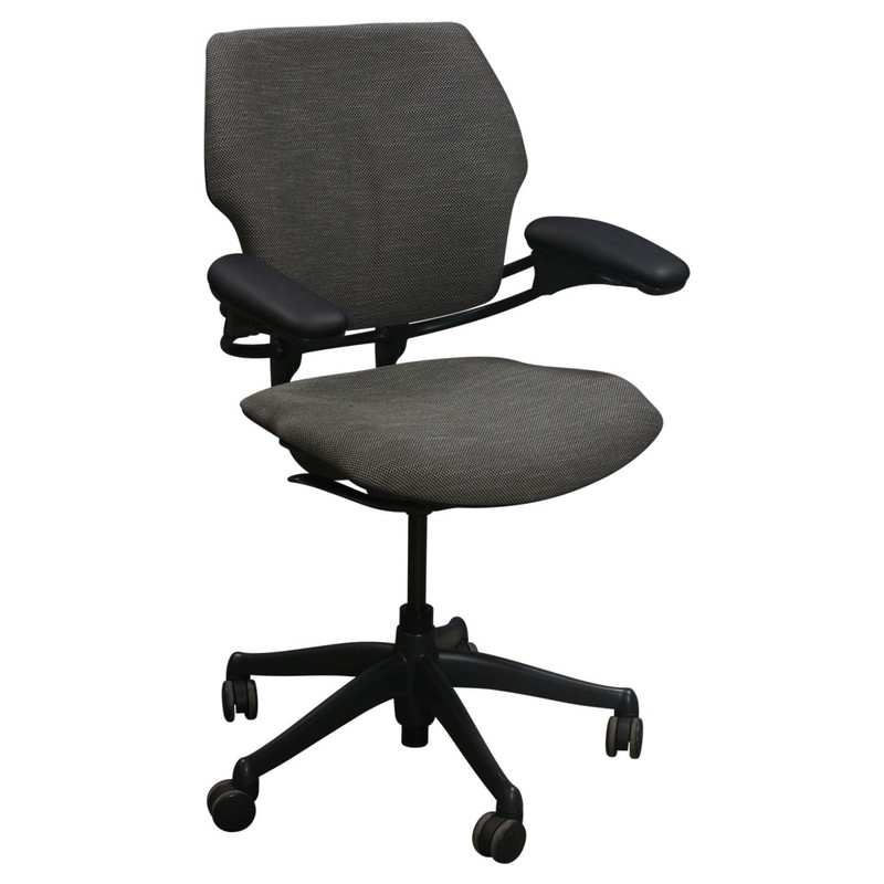 Humanscale Freedom Mid Back Office Chair Charcoal Gray Fabric Adjustable