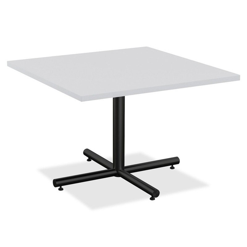 Lorell LLR62587 Square Tabletop 42" Light Gray High Pressure Laminate gallery