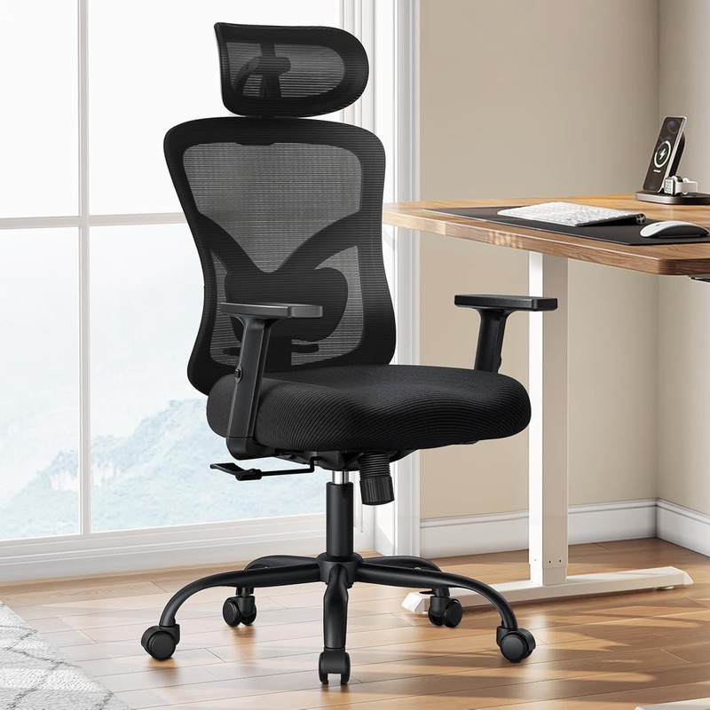 Ergonomic Office Chair Ergonomic Gaming Chair W/ Lumbar Support 2D Headrest