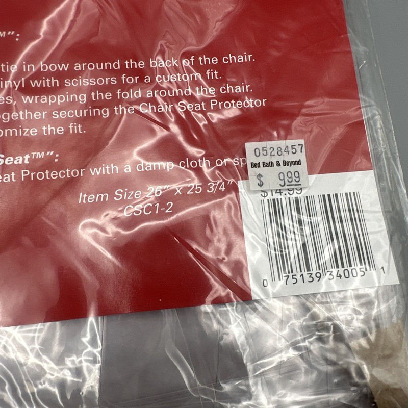 LAMINET Vinyl Chair Protectors, Clear, 26X253/4-Inch, Fits Chairs up to Clear gallery
