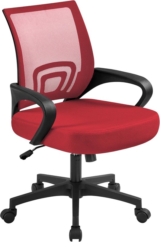Executive Office Chair Ergonomic Desk Chair Computer Task Chair Mesh Chair Red
