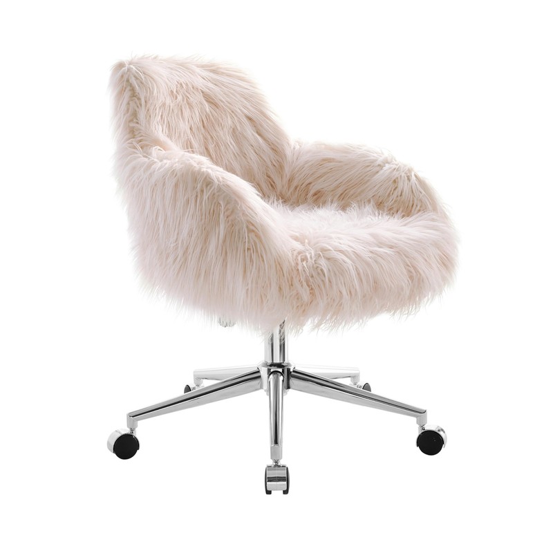 Fiona Chrome Base Office Chair Metal 23.5w X 22d X 31