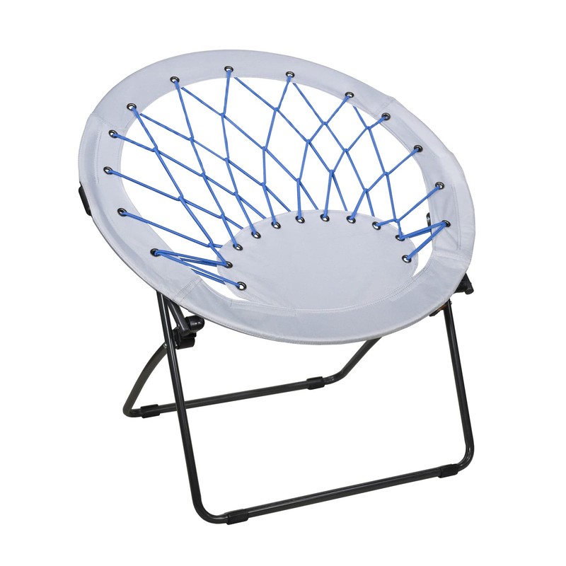 Zenithen Indoor Outdoor Bungee Round Metal Framed Folding 26" x 32" x 32.5"