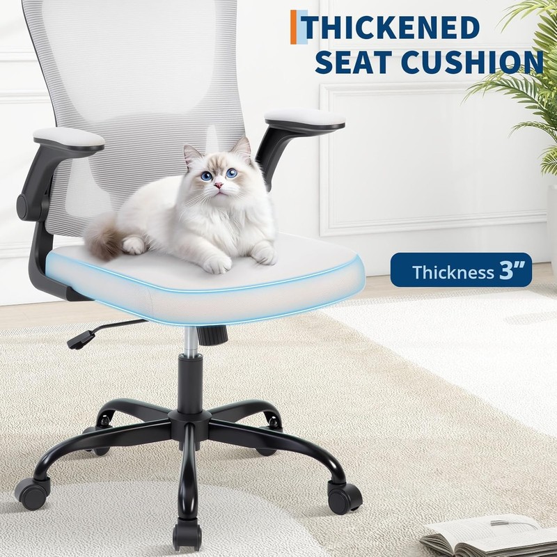 350lbs Ergonomic Office Chair Swivel Desk Chairs with Adjustable Lumbar Support gallery