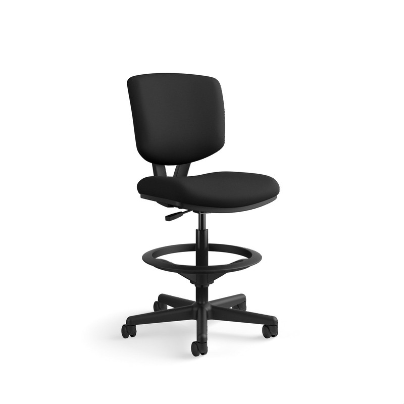 Volt Standing Desk Chair with Footring, Armless Ergonomic Task Stool with Cen…