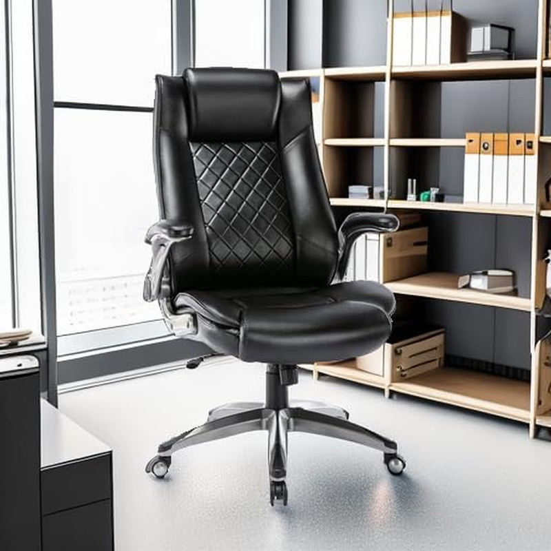 Executive Office Chair-Ergonomic Computer Desk Chair, High Back Leather Chair wi gallery