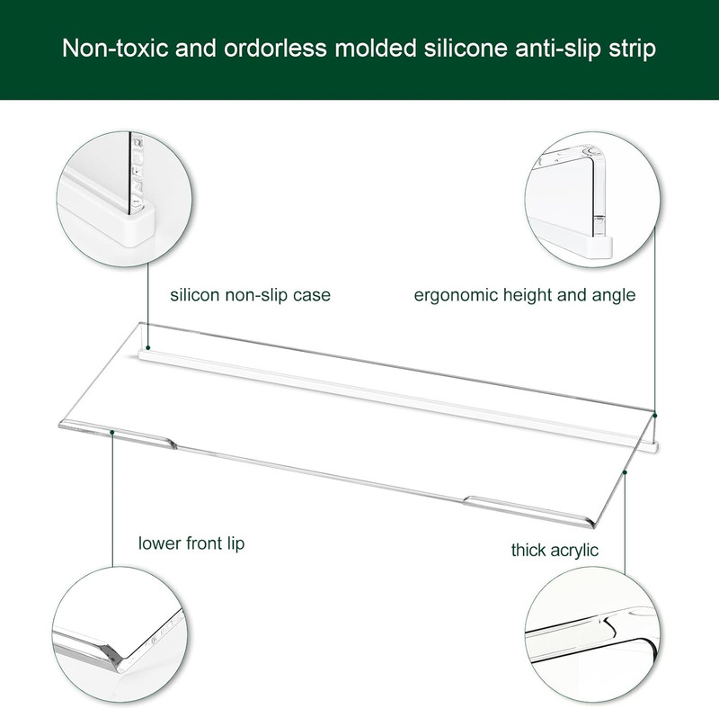 Computer Keyboard Stand Holder - Ergonomic Acrylic Keyboard Stand for Desktop Co gallery